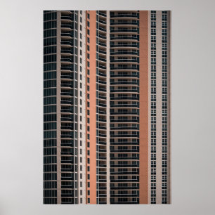 Affiche Immeuble Brown et noir