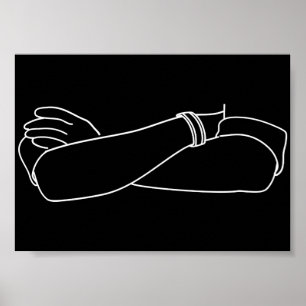 Affiche Immune Aux Suggestions Attitude Des Armes Traversé