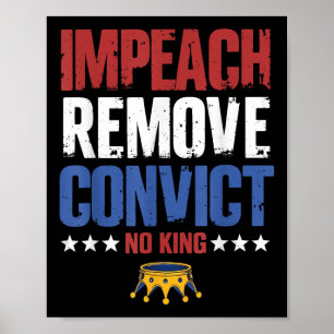Affiche Impeachment Vintage Destituer Condamner Pas De Roi
