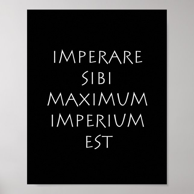 Affiche Imperare sibi maximum imperium est (Devant)
