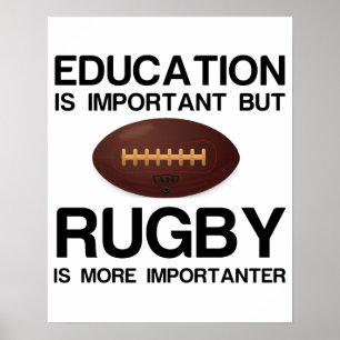 AFFICHE IMPORTANTE IMPORTANTE RUGBY DE L'ÉDUCATION
