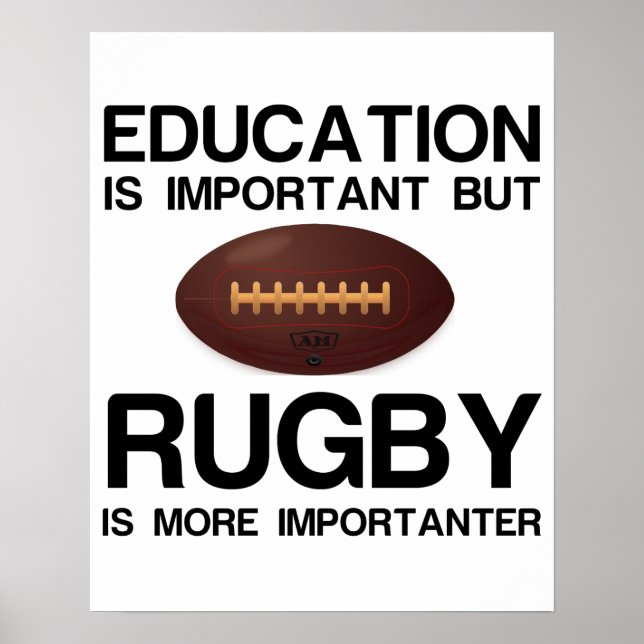 AFFICHE IMPORTANTE IMPORTANTE RUGBY DE L'ÉDUCATION (Devant)