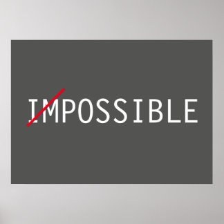 Affiche Impossible Attitude Inspirante Réussite