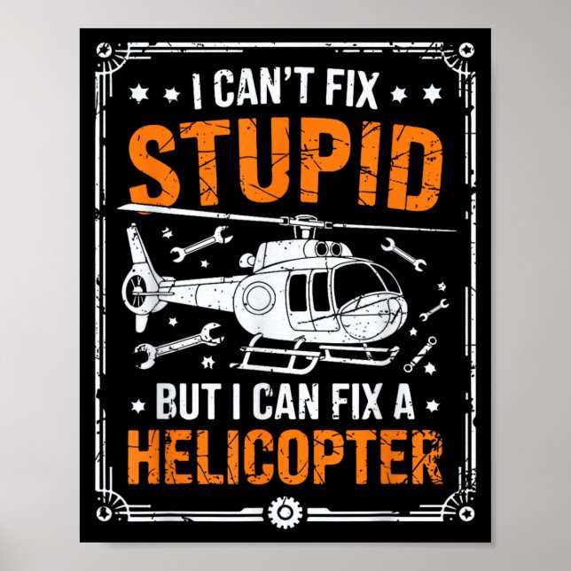 Affiche Impossible De Réparer Bête Mais Peut Réparer Un Hé (Devant)