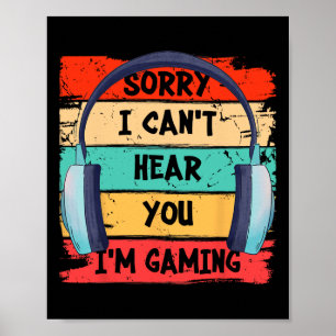 Affiche Impossible de vous entendre, je joue Vintage Gamer