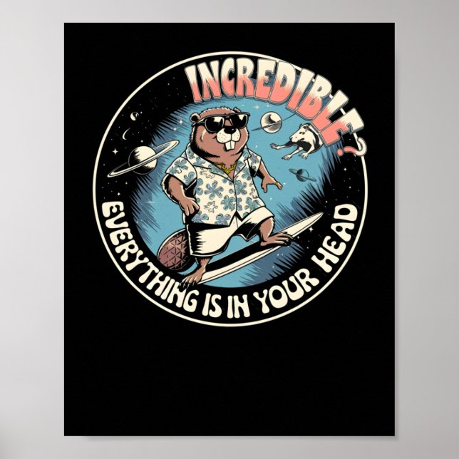 Affiche Impossible Tout Est Dans Votre Tête - Drôle Cosm (Devant)