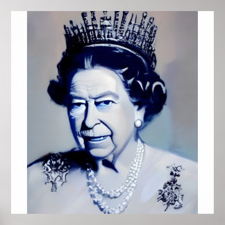 Affiche Impresión Acrílica Impresión En Metal Queen Elizab