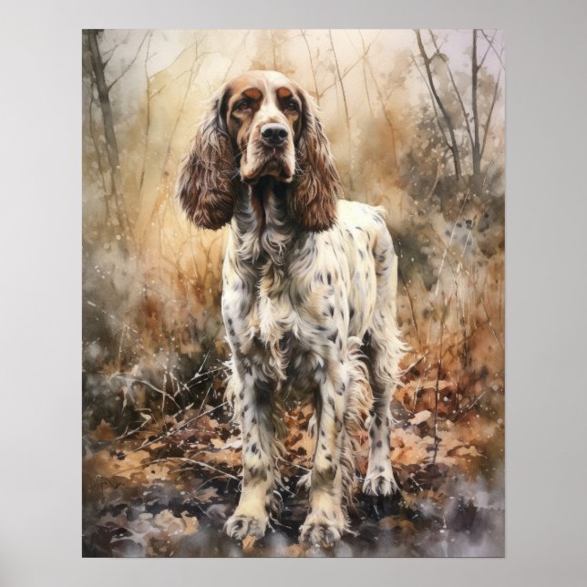 Affiche Impression d'Art de Chien Cocker Spaniel A (Devant)