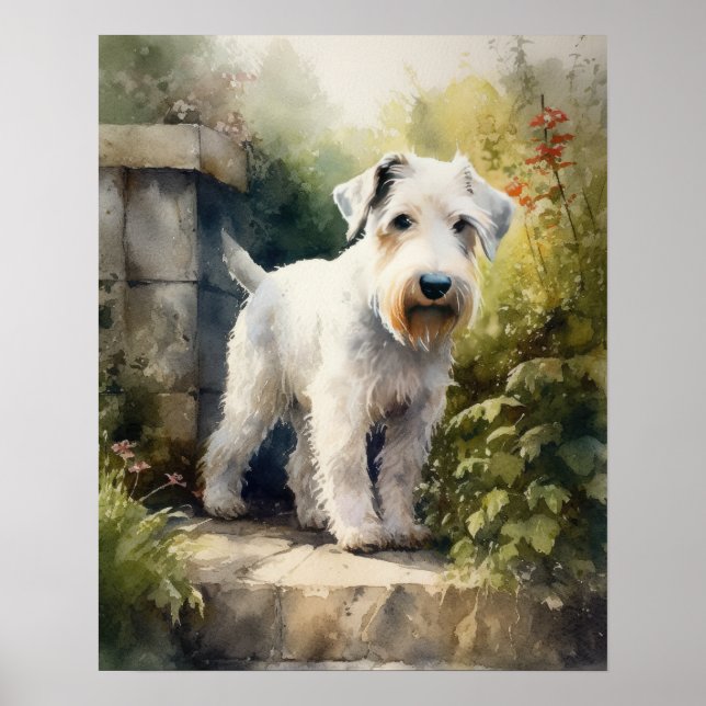 Affiche Impression d'Art de Chien Sealyham Terrier (Devant)