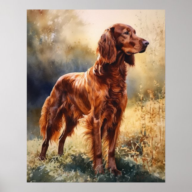 Affiche Impression d'Art de Setter Irlandais (Devant)