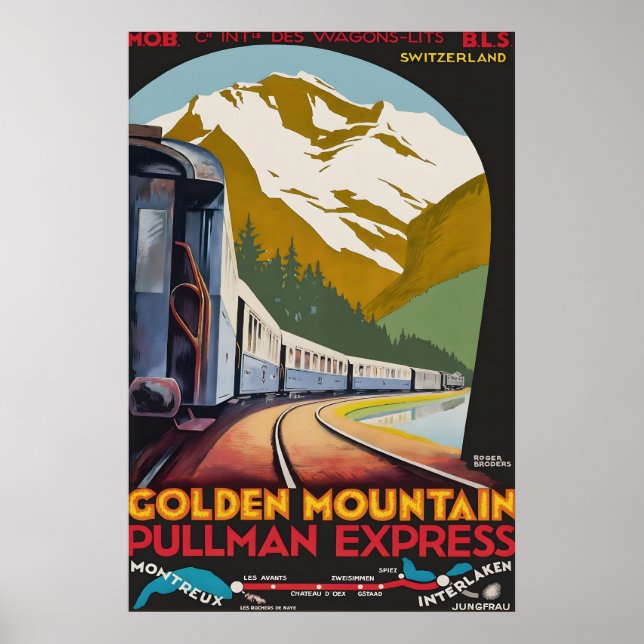 Affiche Impression Golden Mountain Pullman Express (Devant)