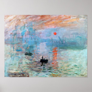 Affiche Impression, lever de soleil par Claude Monet