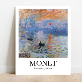 Affiche Impression, lever de soleil par Claude Monet