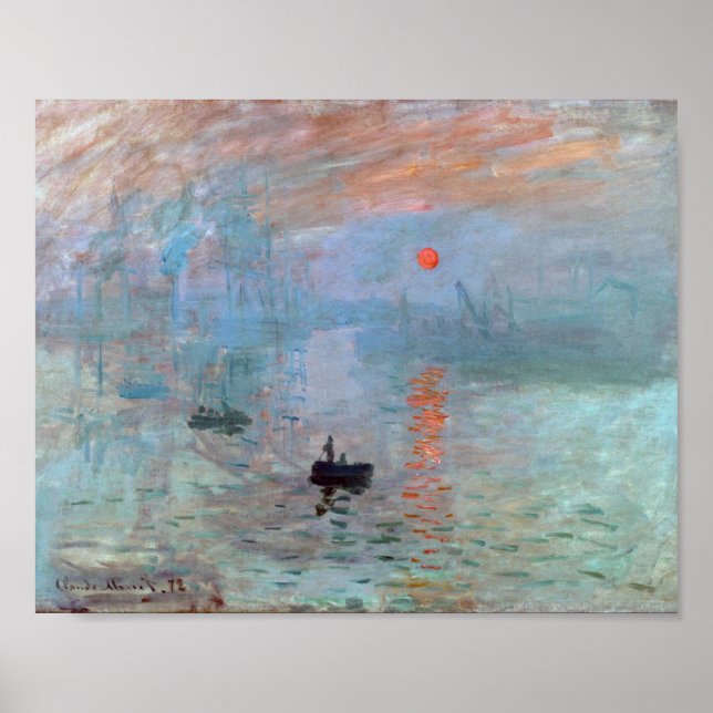 Affiche Impression, lever du soleil, Claude Monet (Devant)