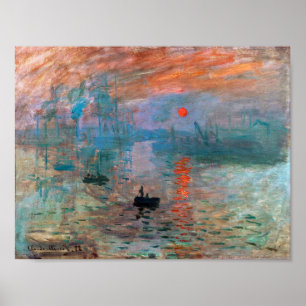 Affiche Impression, soleil levant Claude Monet