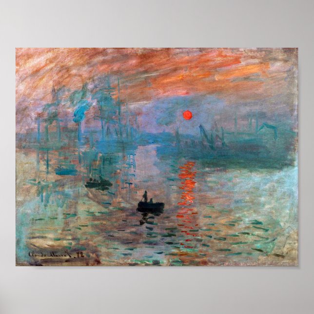 Affiche Impression, soleil levant | Claude Monet | (Devant)