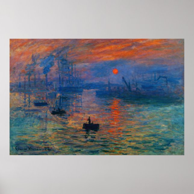 Affiche Impression, soleil levant de Claude Monet (Devant)