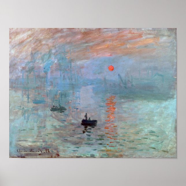 Affiche Impression, Sunrise, Claude Monet, 1872 (Devant)
