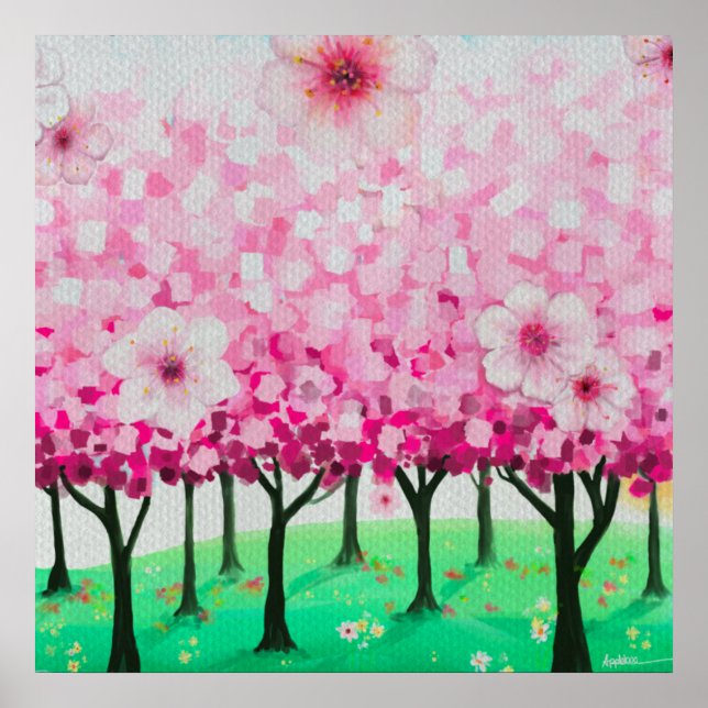 Affiche Impressionist cherry blossoms (Devant)