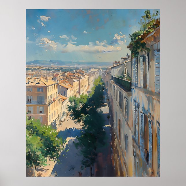 Affiche Impressionist image of Mompellier around 1906 (Devant)