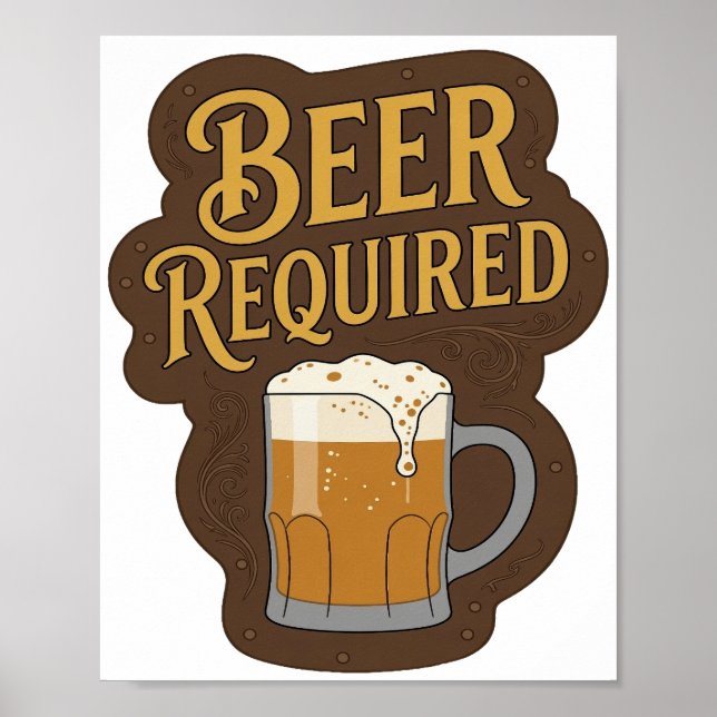 Affiche Impressionnante BIÈRE REQUiSE Imprimé (Devant)
