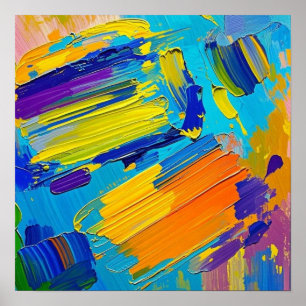 Affiche impressionnante design d'art abstrait