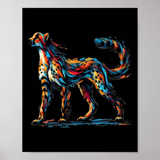 Affiche Impressionnisme coloré Style Amoureux des animaux  (Devant)