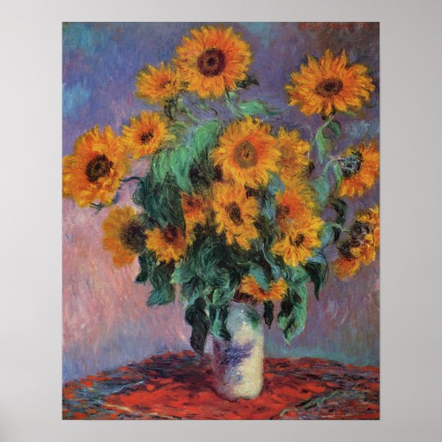 Affiche Impressionnisme des tournesols (Devant)