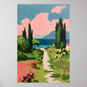 Affiche Impressionnisme Giclée sur toile de Prairie Fleuri