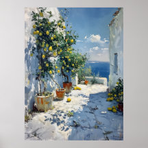 Impressionnisme méditerranéen avec des citrons