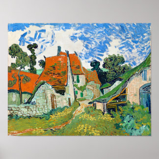 Affiche Impressionnisme Vincent Van Gogh Street à Auvers P