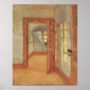 Affiche Impressionnisme vintage, Maison intérieure, Anna A