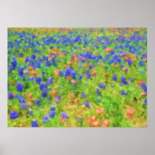 Affiche impressionniste Bluebonnet