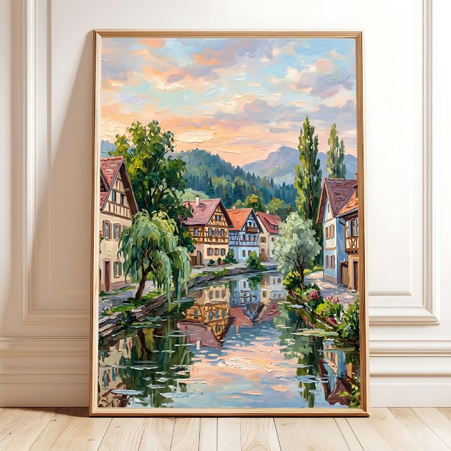 Affiche Impressionniste Campagne Toile d'Art Mural Imprimé (Créateur téléchargé)