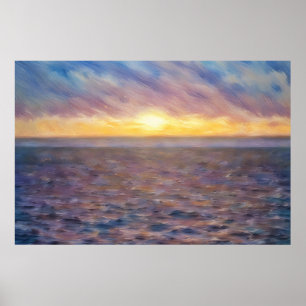 Affiche Impressionniste d'Art de la Plage au Couch