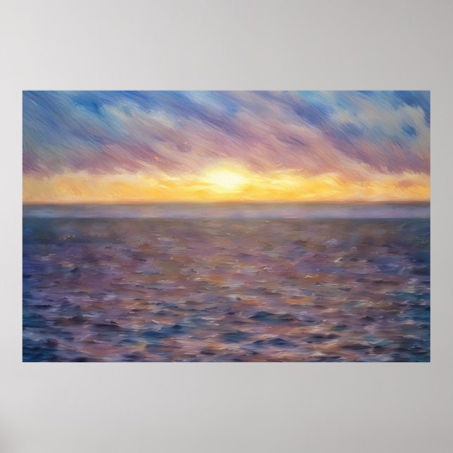 Affiche Impressionniste d'Art de la Plage au Couch (Devant)