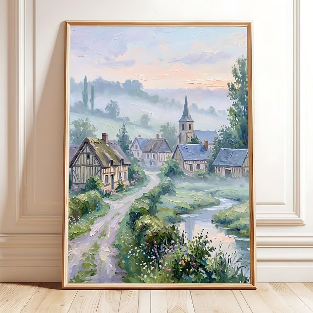 Affiche Impressionniste Village Toile d'art sur toile (Créateur téléchargé)