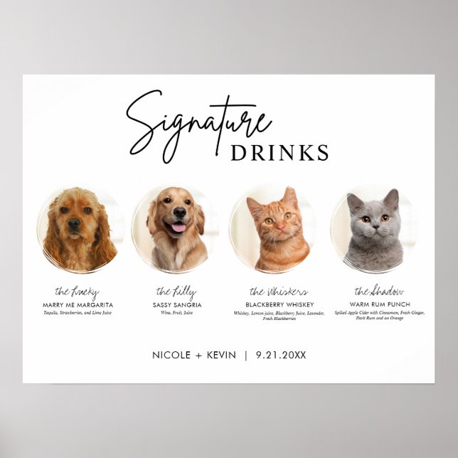 Affiche Imprimable 4 Animaux de compagnie Signature Boisso (Devant)