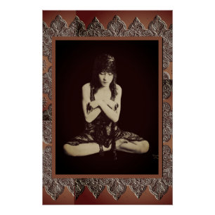 Affiche imprimable avec danseuse Vintage