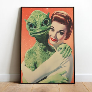 Affiche Imprimable d'art mural d'aliens Art d'amour d'alie