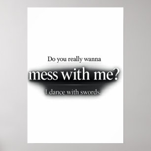Affiche imprimable de danse de l'épée "Mess With M