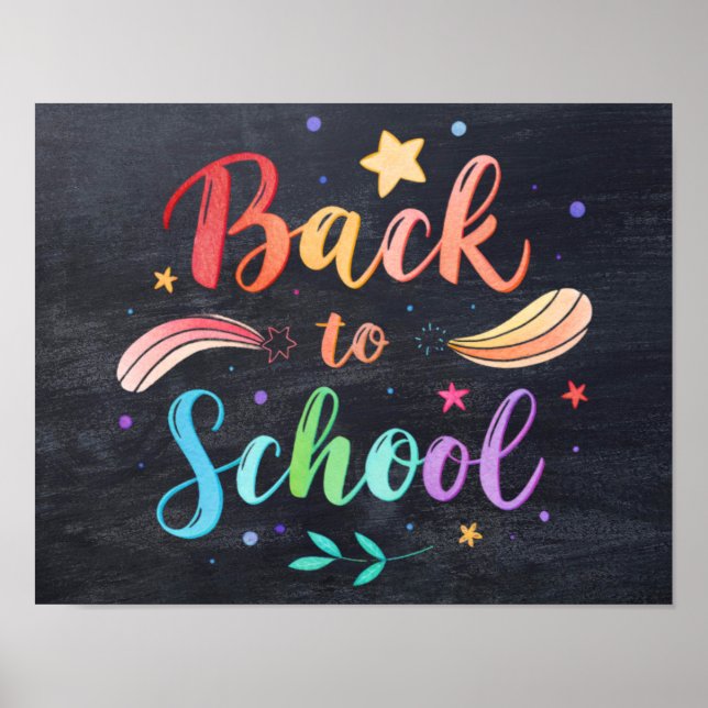 Affiche imprimable de rentrée scolaire (Devant)