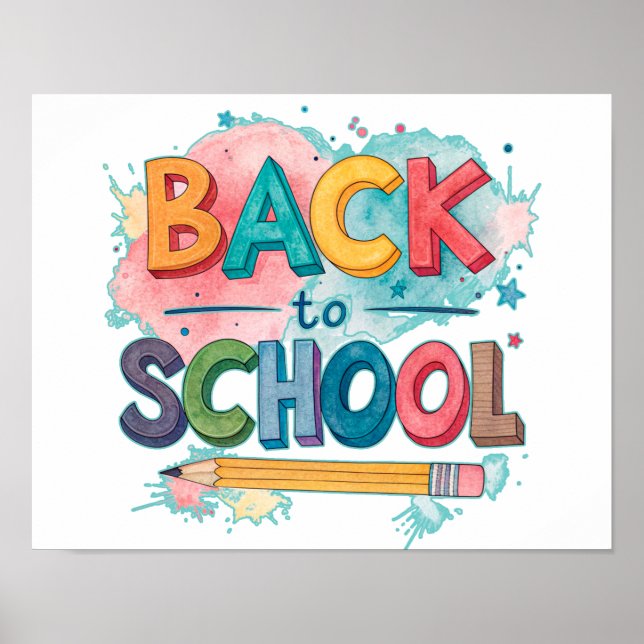 Affiche imprimable de rentrée scolaire (Devant)