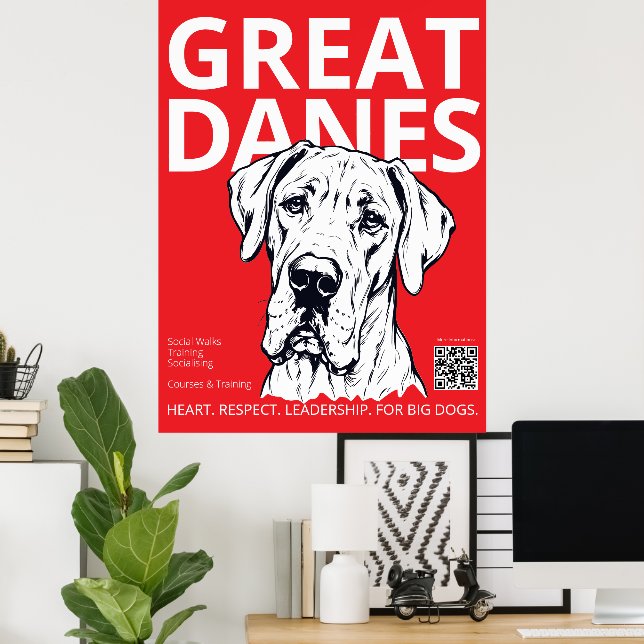 Affiche imprimable du Grand Danois – Grand Danois  (Bureau à domicile)