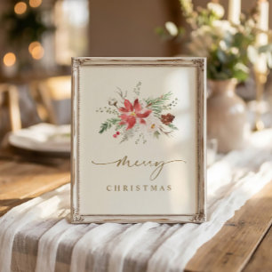 Affiche Imprimable Mur de Noël Art élégant Boho vert