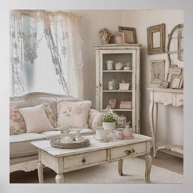 Affiche Imprimable photo Shabby style maison chic (Devant)