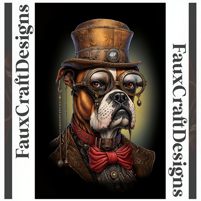 Affiche Imprimable Regal Steampunk Boxer Dog Right 117 (Créateur téléchargé)