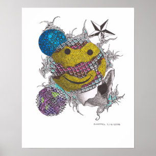 AFFICHE IMPRIMANTE 16X20 DE "HAPPY 1"