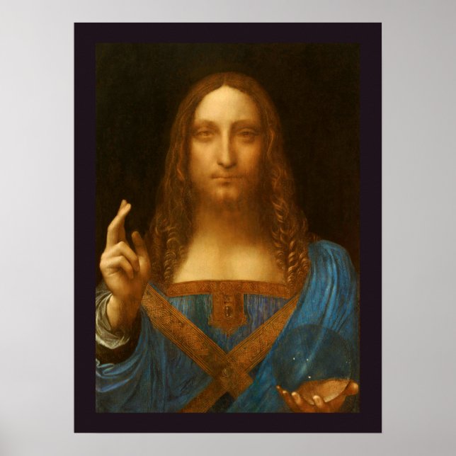 AFFICHE IMPRIMANTE D'ART FINE SALVATOR MUNDI (Devant)