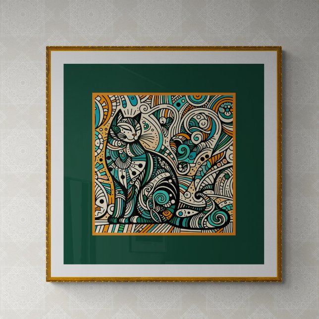 Affiche Imprimante de chats Mystic Boho (Créateur téléchargé)